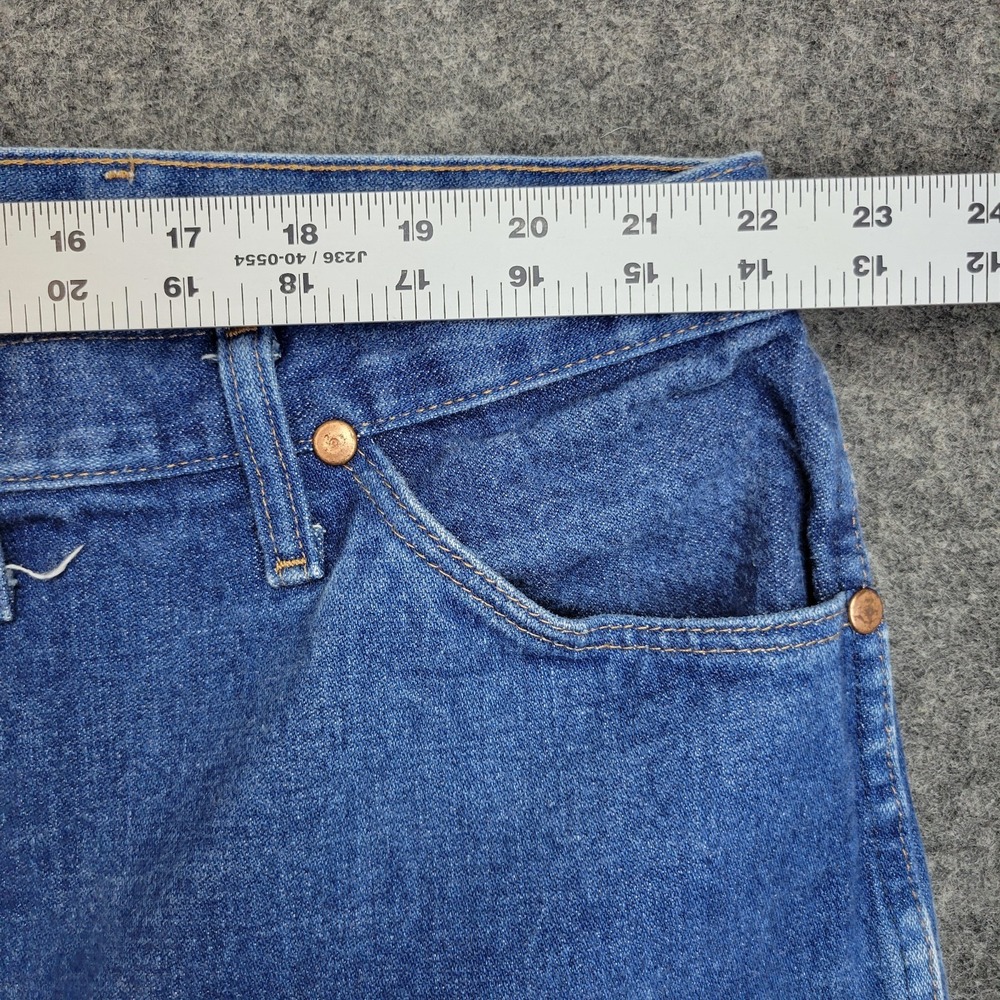 Wrangler Jeans 46x34 Blue Cowboy Straight Leg Americana Western Rodeo Country - Picture 8 of 12